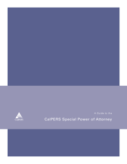CalPERS Special Power of Attorney
