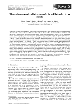 Three-dimensional radiative transfer in midlatitude cirrus clouds