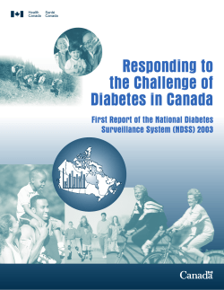 Responding to the Challenge of Diabetes in Canada