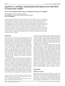 Egg beater as centrifuge - Whitesides Research Group