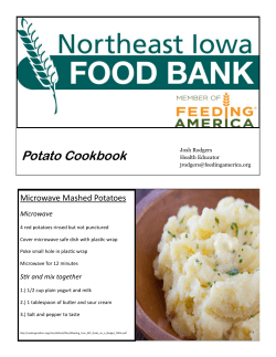 Potato Cookbook - Northeast Iowa Food Bank