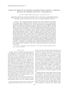 toxicant impacts on density-limited populations: a critical review of