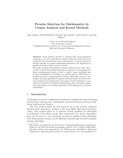 Premise Selection for Mathematics by Corpus
