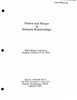 Fusion and Merger Intimate Relationships