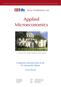 Competition and Innovation in the Global Automobile Industry