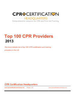 Top 100 CPR Providers - CPR Certification Online HQ