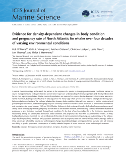Evidence for density-dependent changes in body condition and