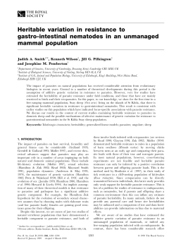 Heritable variation in resistance to gastro