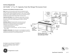 General Electric Pvm1790srss Quick Specs