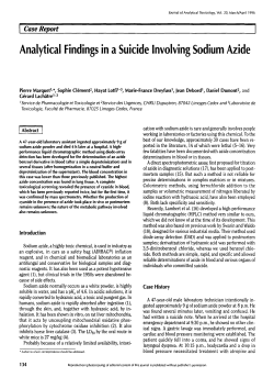 I Case Report Analytical Findings in a Suicide Involving Sodium Azide