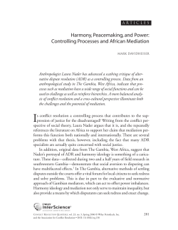 Harmony Peacemaking and Power Controlling Processes and