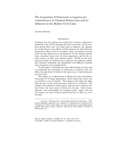 The Acquisition of Possession
