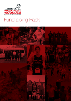 Fundraising Pack - Walking With The Wounded