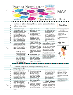 Parent Newsletter - Tennessee School for the Deaf