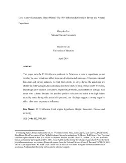 Does in utero Exposure to Illness Matter? The 1918 Influenza