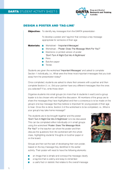 DARTA STUDENT ACTIVITY SHEET 5