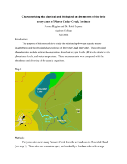 Characterizing the physical and biological environments of the lotic