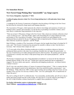 New Forest Fungi Picking Ban &ldquo;unscientific&rdquo;