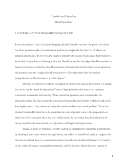 Dworkin and Unjust Law