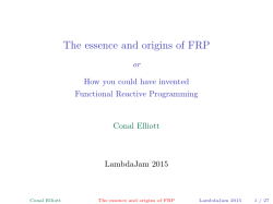 The essence and origins of FRP