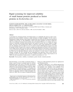 Rapid screening for improved solubility of small human proteins