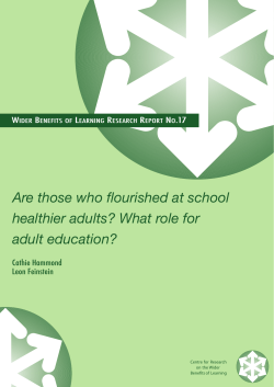 Are those who flourished at school healthier adults?