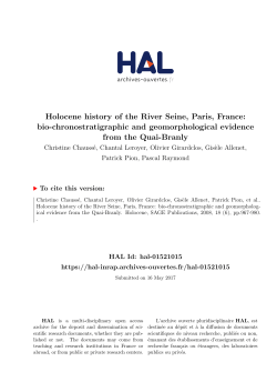 Holocene history of the River Seine, Paris, France: bio - HAL