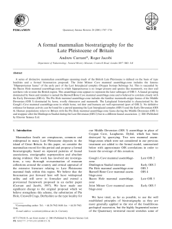 A formal mammalian biostratigraphy for the Late