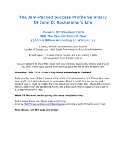 The Jam-Packed Success Profile Summary Of John D. Rockefeller`s