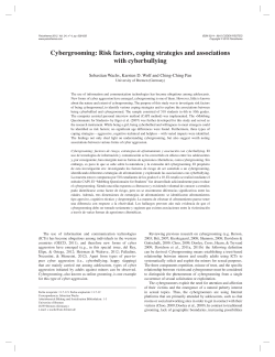 Cybergrooming: Risk factors, coping strategies and