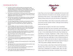 Interesting Labor Day Facts