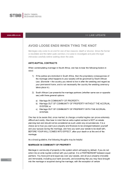 avoid loose ends when tying the knot
