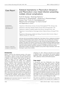 Subdural haematoma in Plasmodium falciparum and Plasmodium