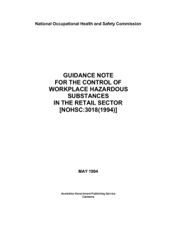 guidance note for the control of workplace hazardous substances in