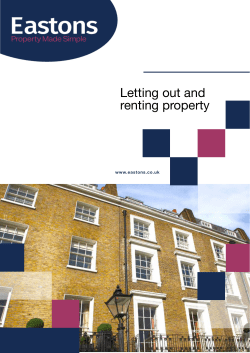Letting out and renting property
