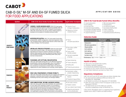 CAB-O-SIL&reg; m-5f And eH-5f fumed SILICA fOr fOOd