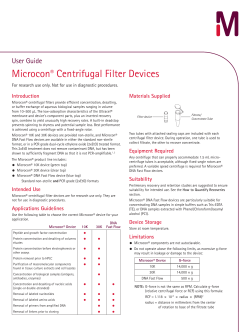 Microcon&reg; Centrifugal Filter Devices