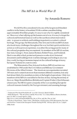The MFAA in World War II