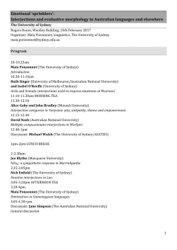 Emotional `sprinklers`: Interjections and evaluative morphology in