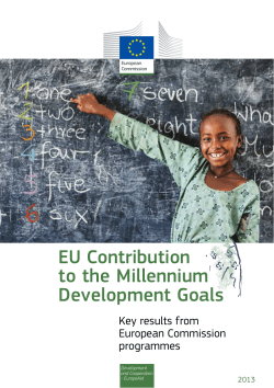 EU Contribution to the Millennium Development Goals