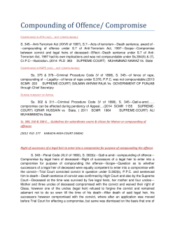 Compounding of Offence/ Compromise