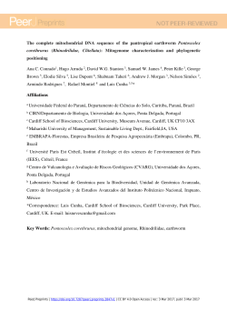 The complete mitochondrial DNA sequence of the