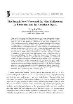 The French New Wave and the New Hollywood