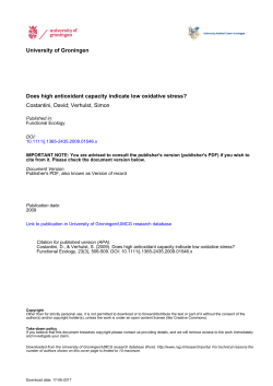 Does high antioxidant capacity indicate low oxidative stress?