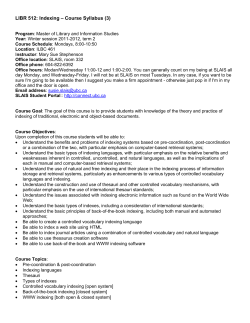 LIBR 512: Indexing -