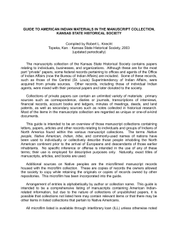 American Indian Materials at KSHS (PDF format)