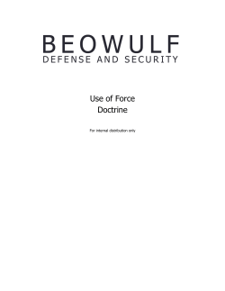 Use of Force Doctrine - Beowulf Defense and Security