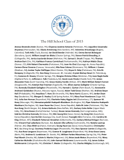 The Hill School Class of 2015