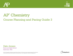AP&reg; Chemistry - The College Board