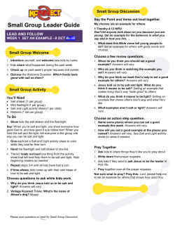 Small Group Leader Guide